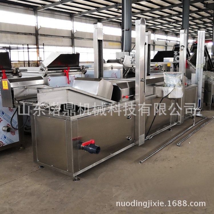鱼豆腐油炸线 自动刮渣纯油型油炸流水线 全自动油炸线可定制