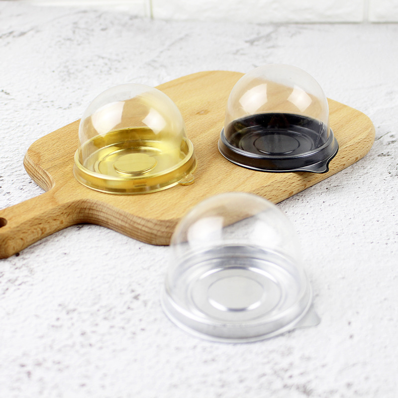 塑料圆形吸塑月饼盒 月饼托蛋黄酥包装盒 雪媚娘盒50枚入