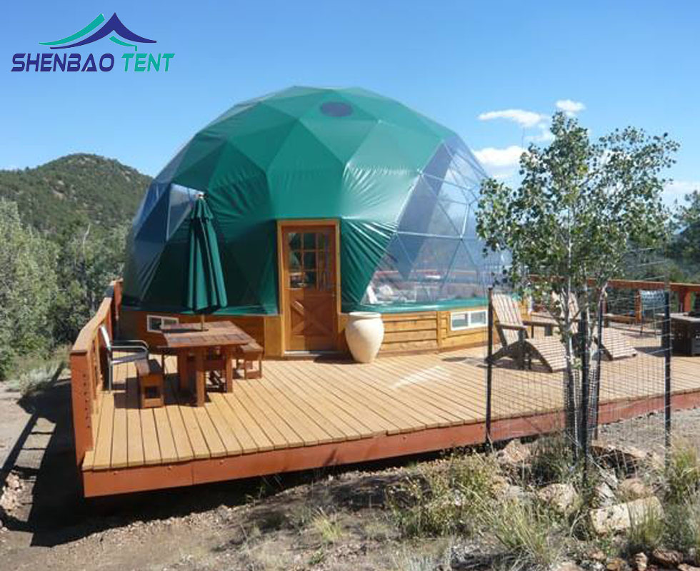 厂家定制绿色PVC活动球形篷房 山庄农庄休闲住宿酒店篷房