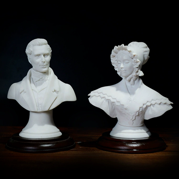 Creative Qixi Couple Gift White Men White Female Resin Romeo and Juliet Slacking Character Statue Customization