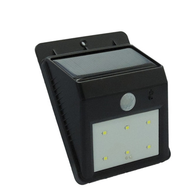 厂家爆款太阳能壁灯6led三角形人体感应灯花园庭院防水照明路灯