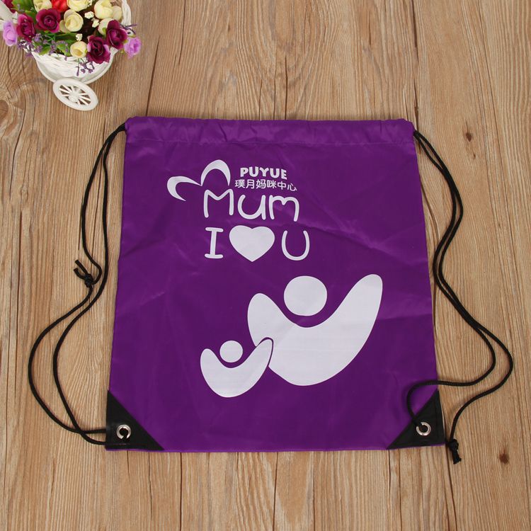 现货批发涤纶布抽绳袋广告拉绳背包布袋定做尼龙牛津布束口袋
