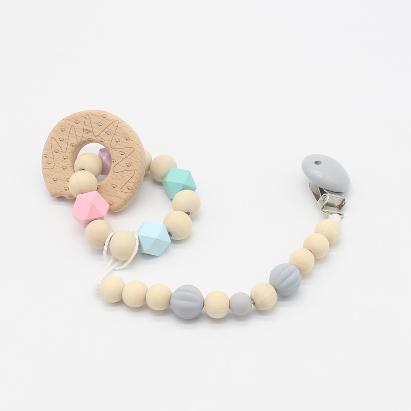 Pulsera de mordedor para bebés suministros para madres e hijos palo de mordedor Juguete de haya Amazon Comercio exterior popular pulsera para bebés