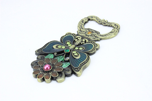 New Retro Ancient Bronze Brushed Plated Butterfly Bottle Opener Wedding Gift Beer Opener Craftsmanship