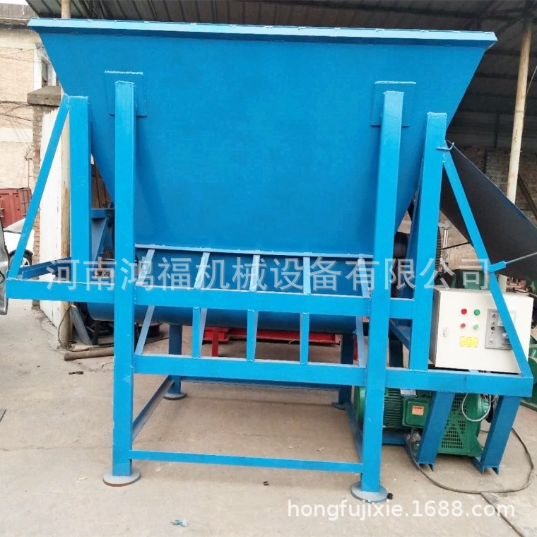 售养殖饲料加工机械设备 卧式混料机搅拌机 卧式单轴腻子粉搅拌机