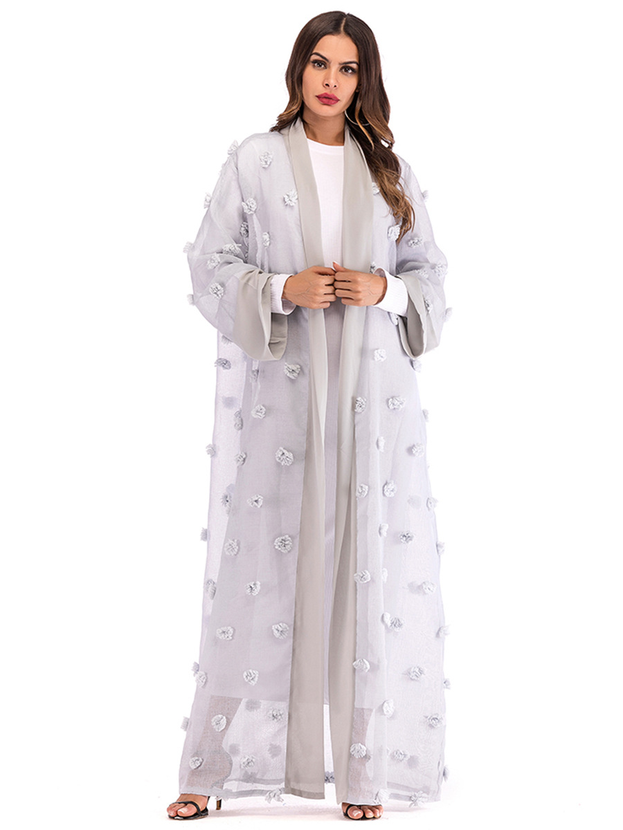 Title 25, Kadınlar için 3D Çiçek Örgü Gevşek Dantel Uzun ...