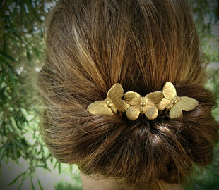 New Retro Diamond Hair Comb Inserted Comb Leaves Pearl Fashion Hairpin Wholesale display picture 14