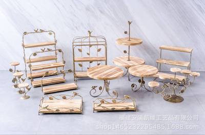 Nordic soporte de la torta de madera maciza moderna minimalista postre tienda bandeja postre estante moda boda accesorios decoración traje