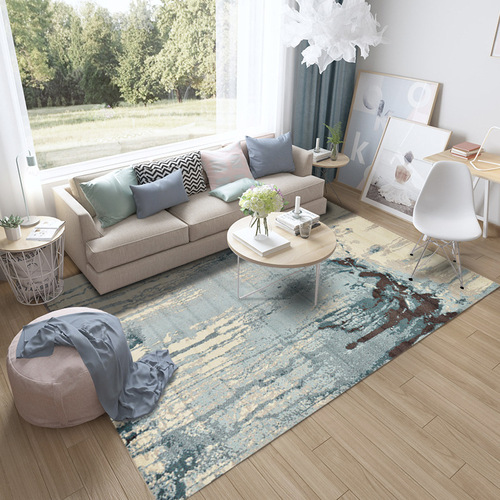 Nordic modern Ins printed carpet rug, soft living room bedroom carpet, cross-border carpet rug