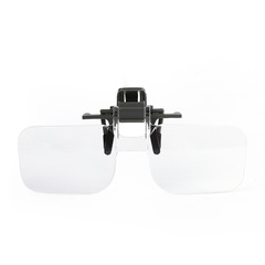 夾持式放大鏡亞克力鏡片 可夾眼鏡上高清晰老人閱讀看書