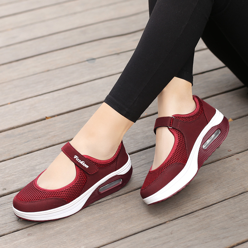 Fitness walking shoes women's shallow-to...