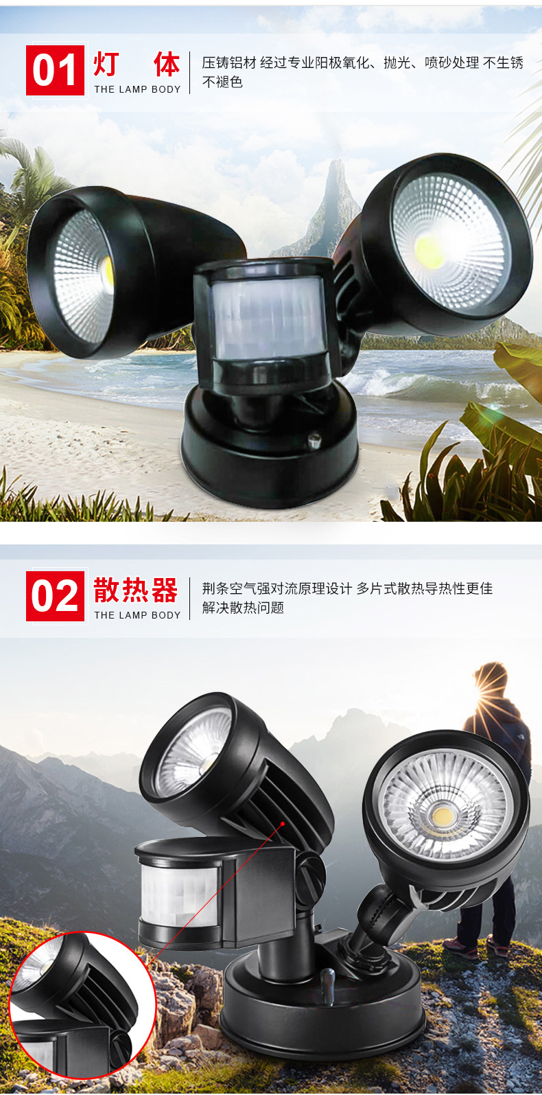 led灯防水户外庭院灯