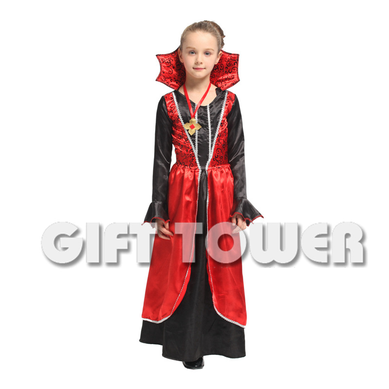 Vampire costume, magic witch costume G-0321, elegant vampire little princess role-playing costume, Halloween costume detail image 2
