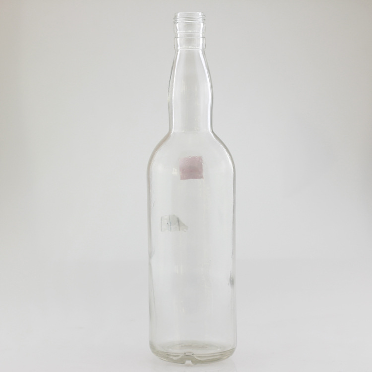 厂家直销专业生产洋酒玻璃瓶 750ml 木塞酒瓶 蒙砂玻璃瓶