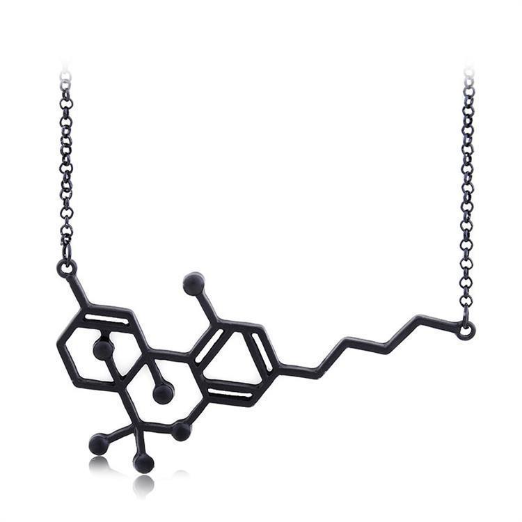 Women's Necklace Chain Clavicle Chain Fashion Popular Personality Jewelry Physical And Chemical Biological Molecular Structure Necklace Accessories display picture 4