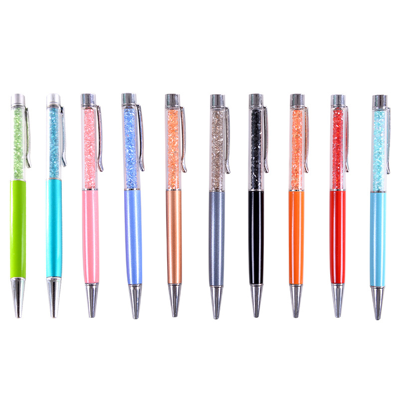 水钻笔水晶钻石彩钻金属中性圆珠笔签字笔广告笔定制LOGO激光刻字