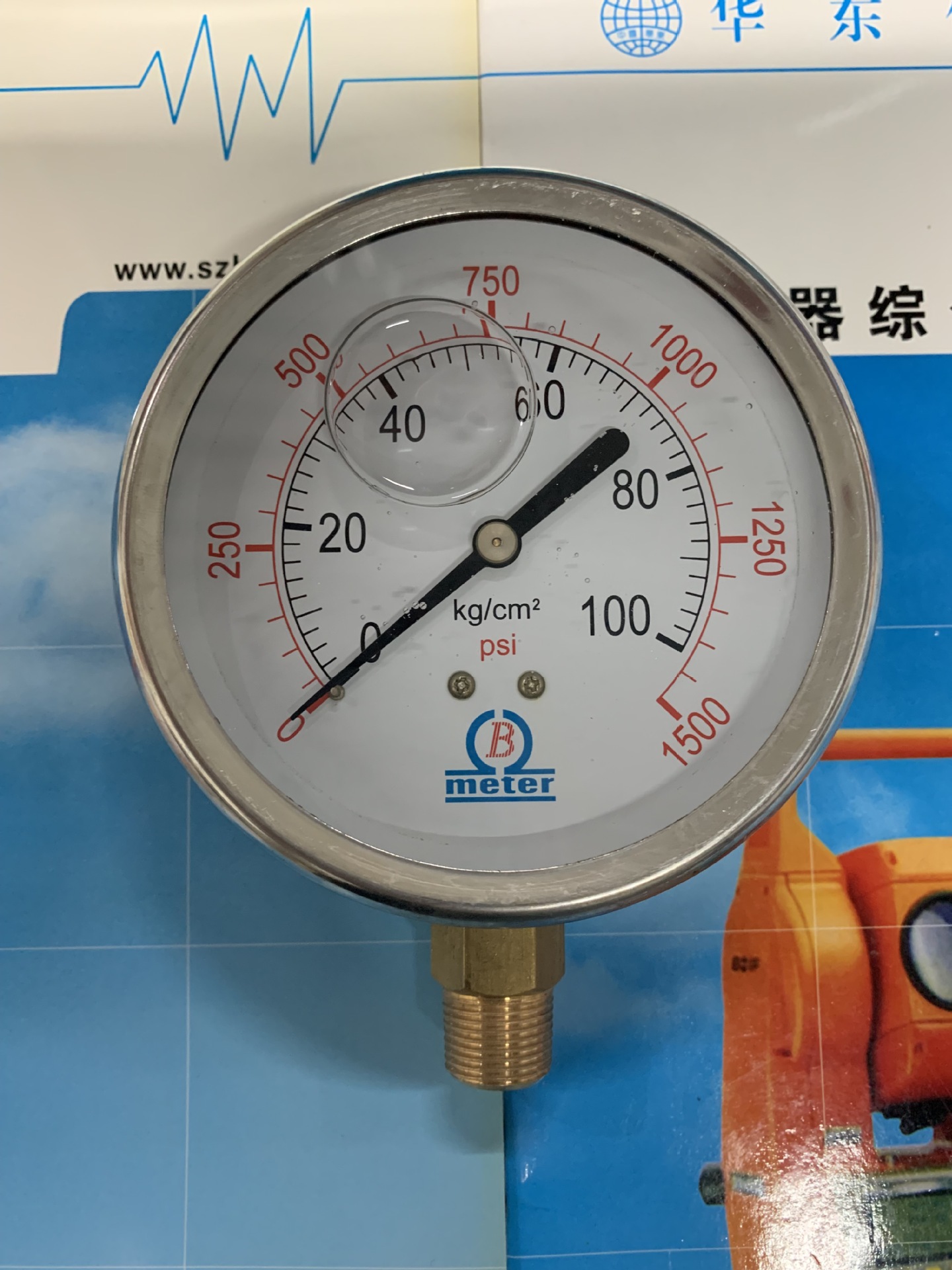 B牌耐震压力表YN100  1KG2KG5KG10KG15KG35KG50KG100KG 3/8螺纹