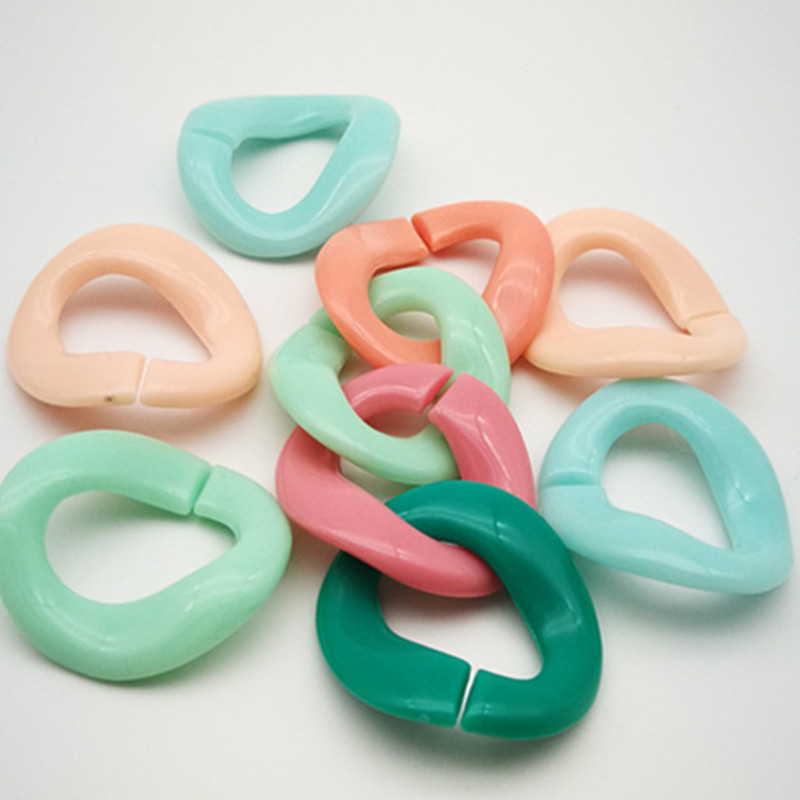 Manufactor wholesale Solid color beads Acrylic spring bead Special-shaped Opening laps Chain buckle Jewelry parts diy Beading