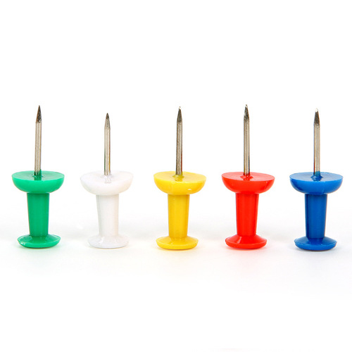 HUAJIE Manufacturer Wholesale Plastic Box Packaging 100 Pieces/Box Colorful Letter T Pins Office Supplies