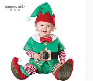 Santa Claus elf costume performance christmas tree clothes infant kindergarten Jumpsuit elk Snowman modeling Costume