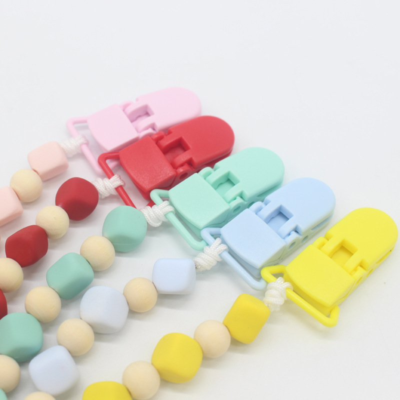 Europeo y americano nuevo bebé chupete cadena mordedor anti-gota chupete clip niños molar anti-perdido cadena Amazon