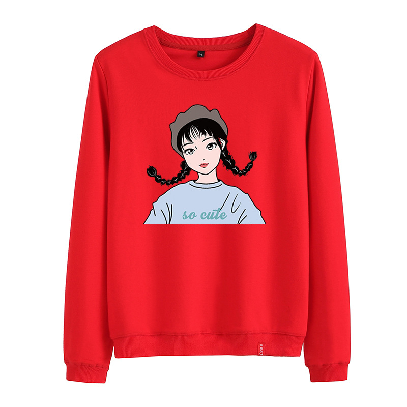 Manufactor Direct selling new pattern Women's wear Long sleeve leisure time T-shirts student Sweet printing Sweater N108
