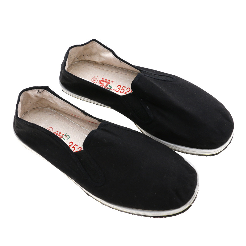 Manufactor wholesale quality goods 3520 wear-resisting non-slip Military project Cloth shoes black Elastic mouth Cotton Old Beijing cloth shoes