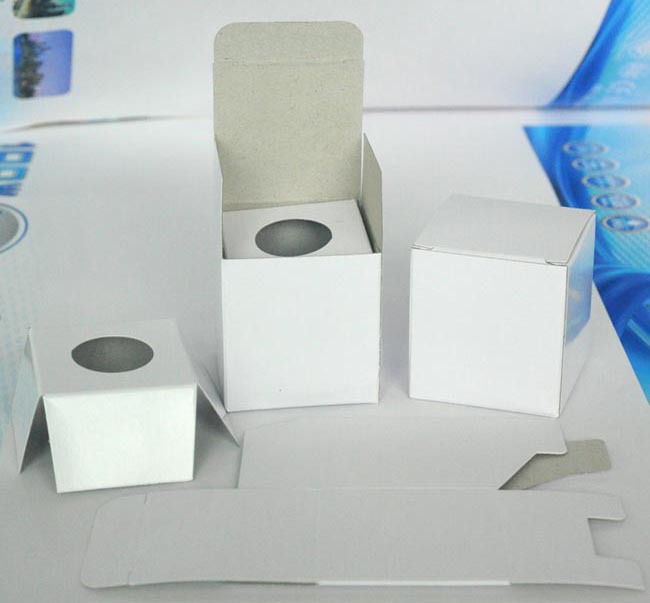 52x52x55MM射灯白盒带内卡LED灯中性盒白卡纸厂家直销