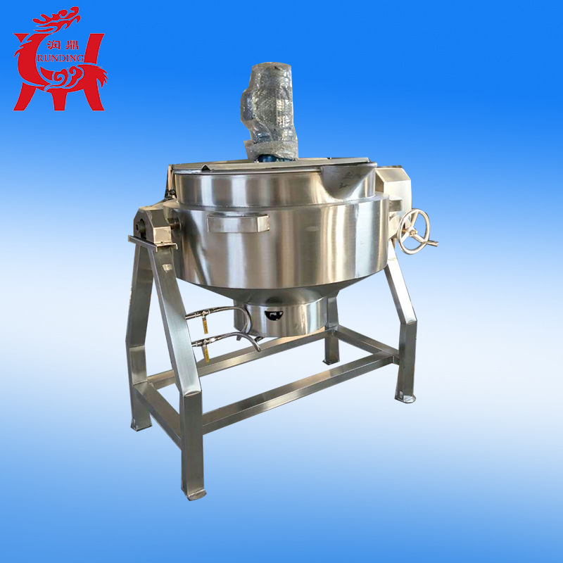 厂家批发500L电加热可倾带搅拌夹层锅 搅拌锅 酱料炒制导热油炒锅