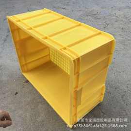 供应红色 黄色 绿色加厚周转箱 可套叠塑胶箱 塑料框图片