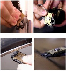 20-in-1 Steel Ratchet Wrench Screwdriver EDC Outdoor Pocket Tool Multi-function Key Hook