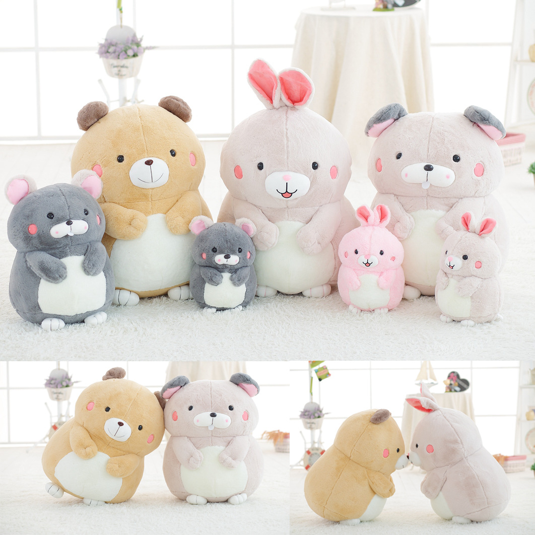 胖仓鼠公仔兔子毛绒玩具布娃娃玩偶熊抱枕抱着睡觉的娃娃土拔鼠
