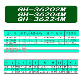 厂家供应GH牌推拉式夹具 GH-36202M 36204M 测试检具治具快速夹具