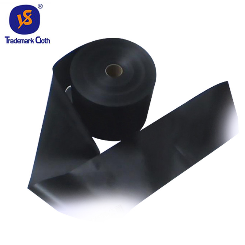 东莞商标布印刷材料双面细织边带 自粘电线胶商标布双面织边带