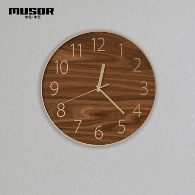 Creative Continental 12 Inch wood wall clock customized Simplicity wood clocks and watches Clock originality Home Furnishing Wood Products machining