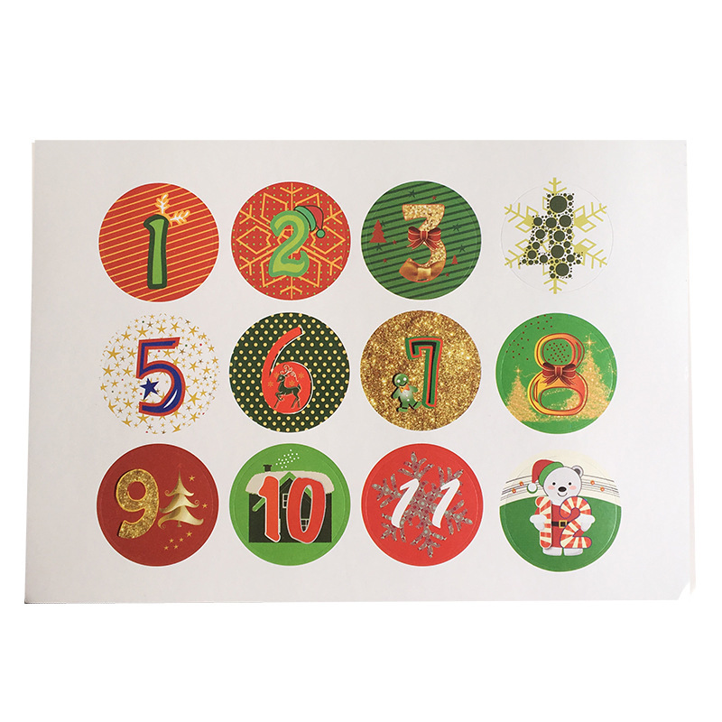 新しいクリスマスデジタルシールシールクッキー袋ケーキ箱シールは字を書くことができます。|undefined