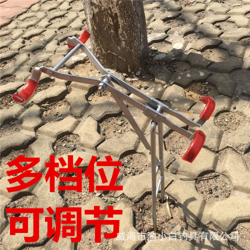 Sea Rod Holder Fishing Dual Rod Holder Handheld Sea Rod Dual-Purpose Holder Adjustable Dual-Head Gunnel Rod Dual-Rod Holder