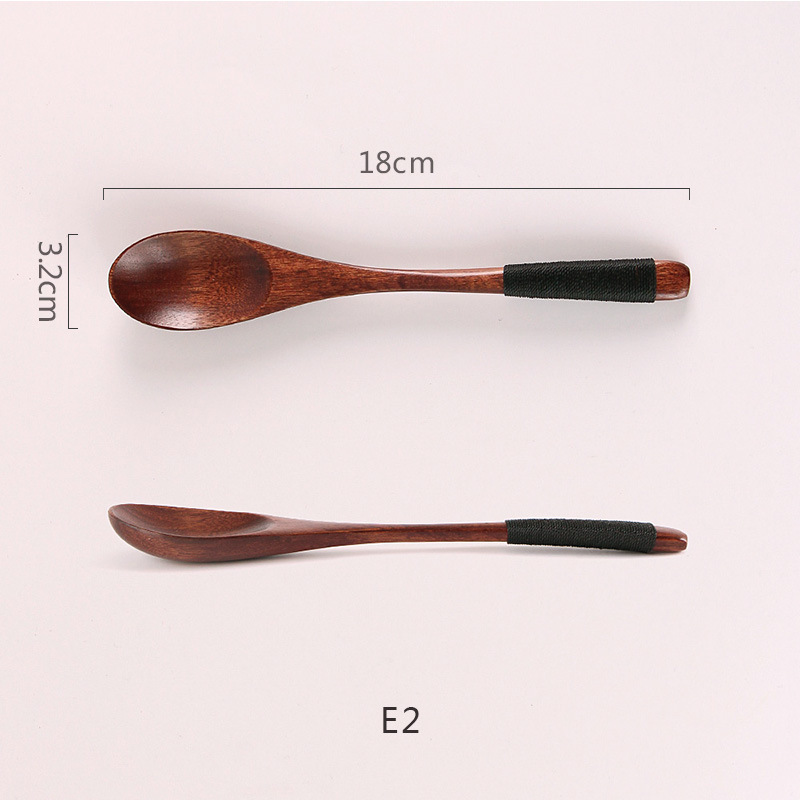 E2 올드페인트 나무숟가락 블랙라인 (18*3.2cm)