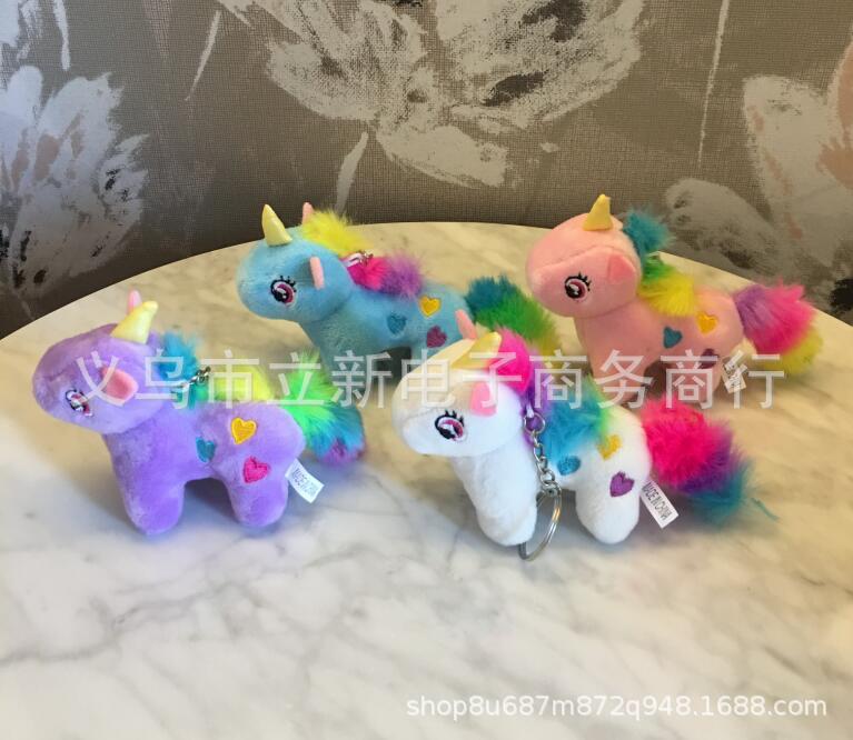 New colorful embroidery unicorn plush doll wedding throwing doll Unicorn doll