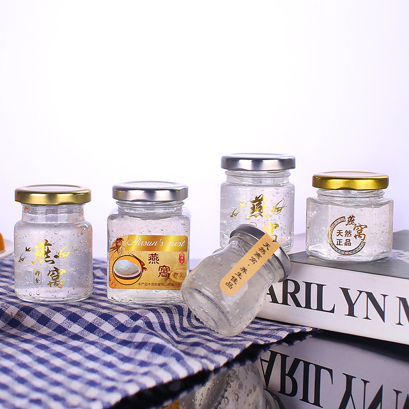 厂家批发燕窝瓶婚庆迷你小玻璃瓶果酱燕窝包装瓶25ml喜蜜瓶蜂蜜瓶|ru