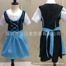 儿童德国传统服装巴伐利亚民族服装 慕尼黑啤酒节活动服装 女童服