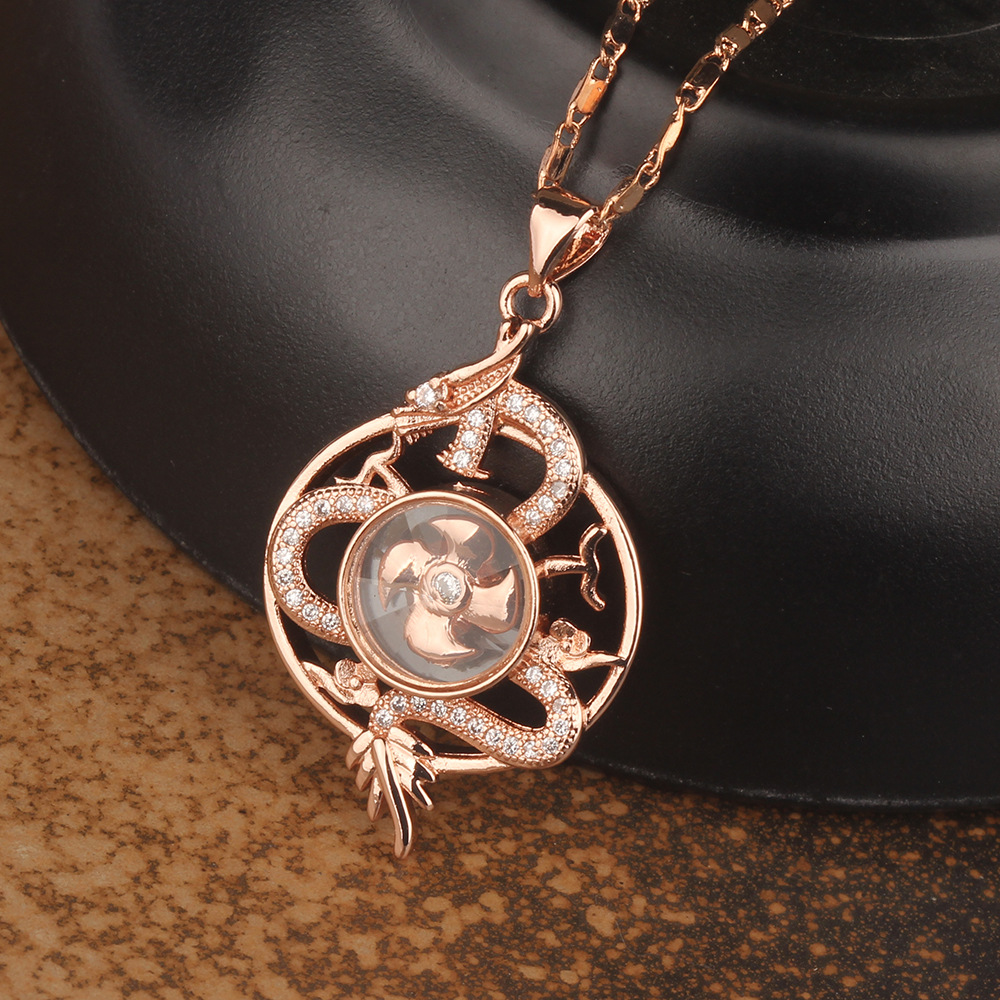 Dragon Totem Necklace - Rose Gold