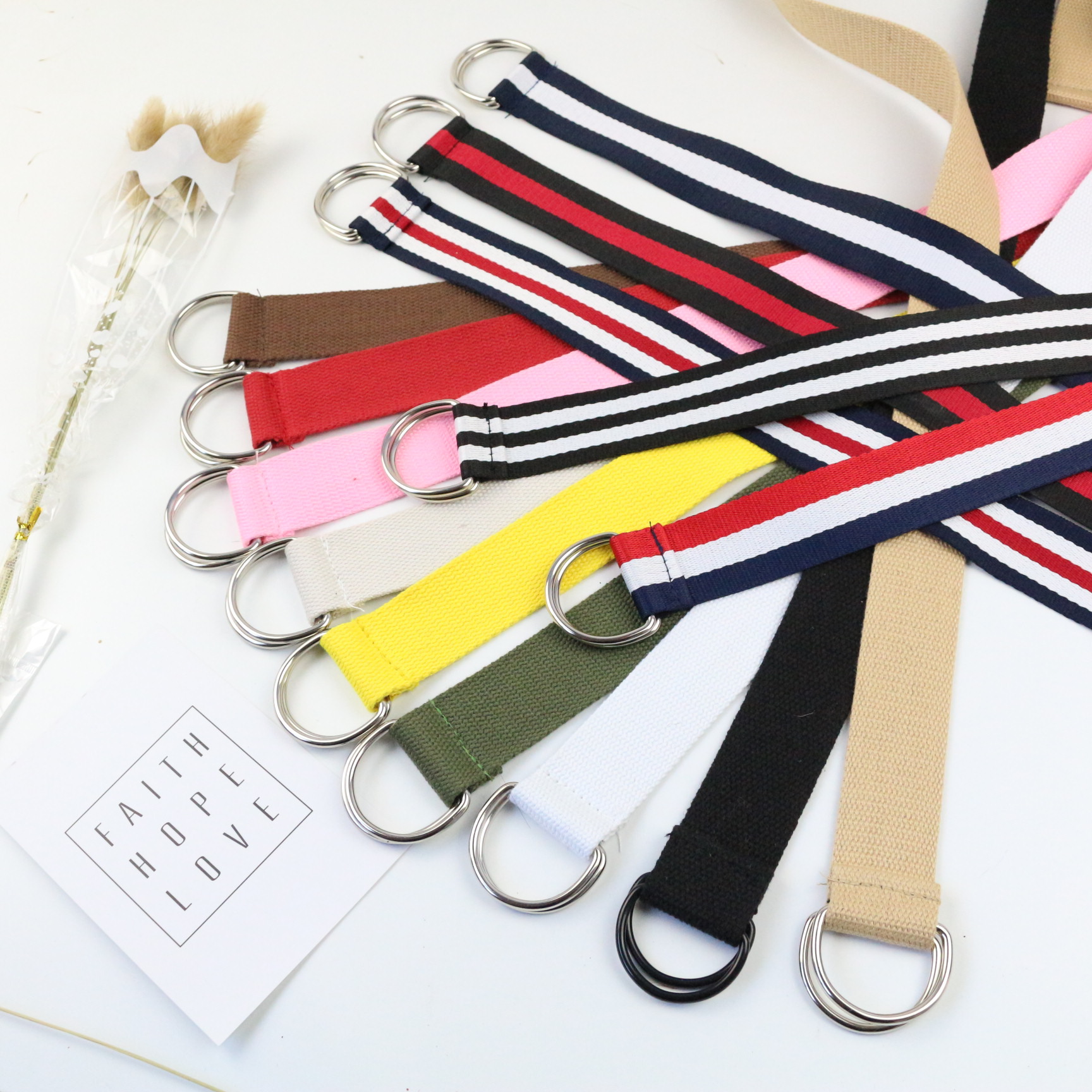 新款帆布腰帶男女學生皮帶無孔雙環扣時尚休閑尼龍百搭褲帶潮批發