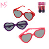 Plastic glasses for St. Valentine's Day heart shaped, wholesale, dress up