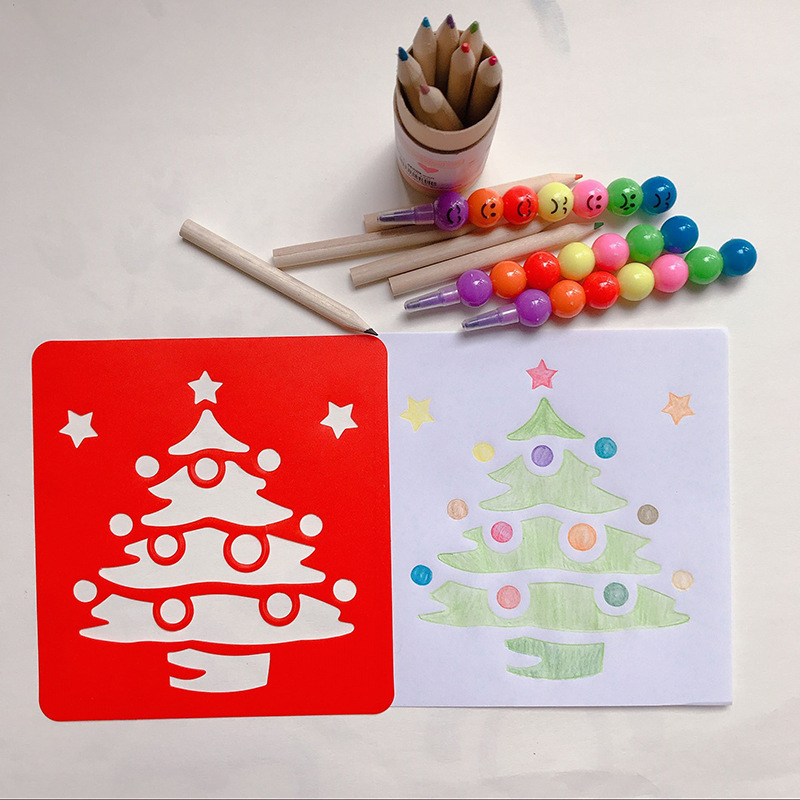 kids stencils christmas tree