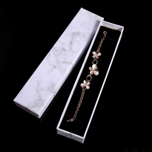 Factory direct supply of creative marble printed gift boxes, ring jewelry heaven and earth cover cartons, customized wholesale packaging boxes
