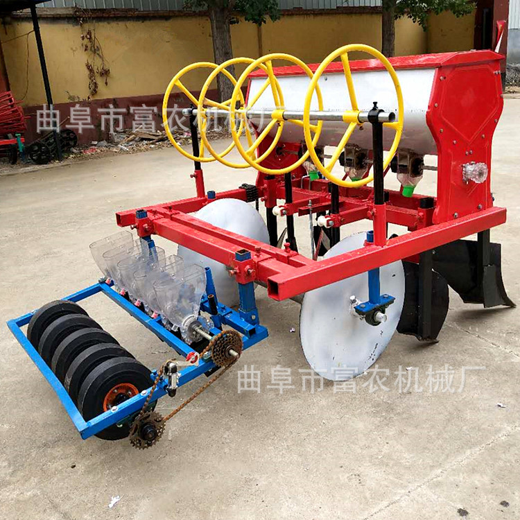 三垄六行起垄施肥播种铺地灌带精播机 富农机械生产胡萝卜精播机