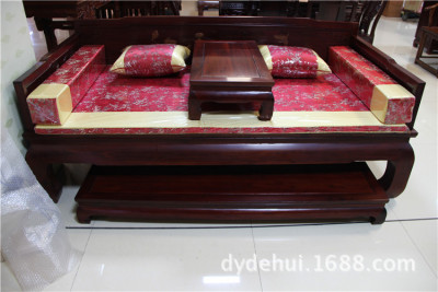 Rosewood Ocean bed Africa Rosewood solid wood Sofa bed Retro New Chinese style Double sofa