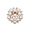 Fashionable brooch from pearl lapel pin, accessory, wholesale, Japanese and Korean, flowered