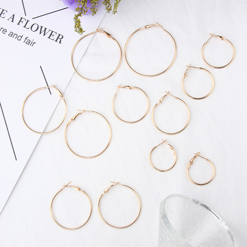 fashion large circle alloy earrings 6piece setpicture2